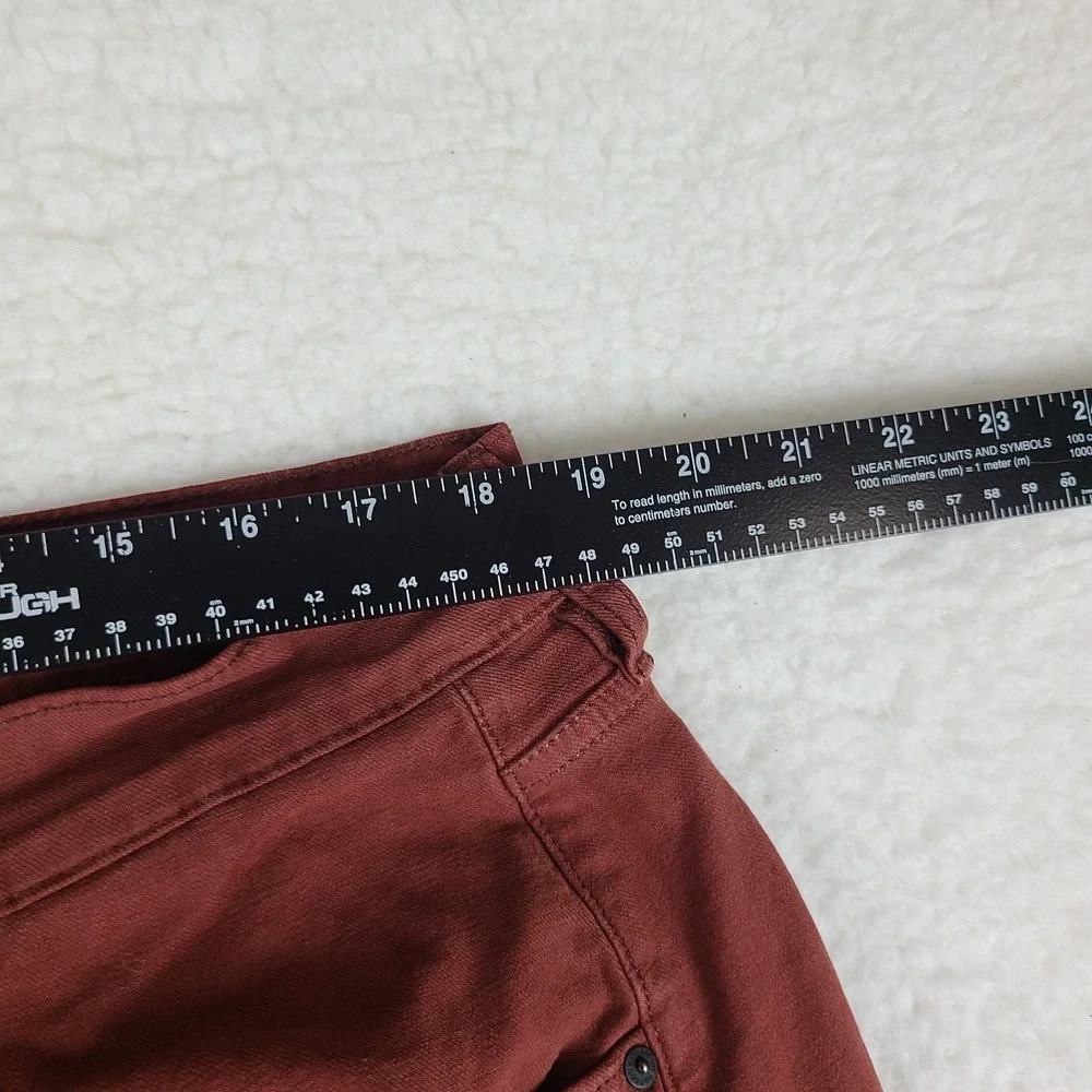 Hudson Los Angeles Jeans Mens 36x34 Brick Red Wash Blake Slim Straight